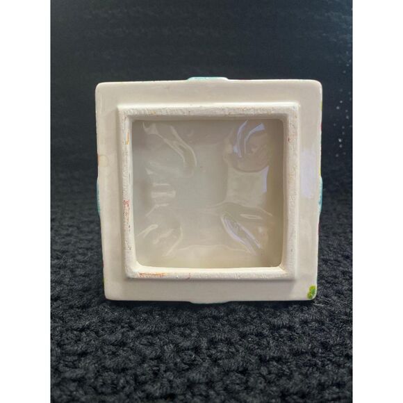 American Atelier Christmas Cookie Jar: "Joy" Gift Box Design in Red - Picture 4 of 8